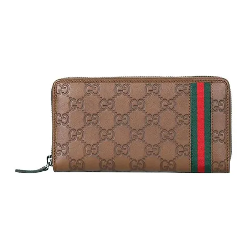 GUCCI Кошелек из коровьей кожи мужской коричневый