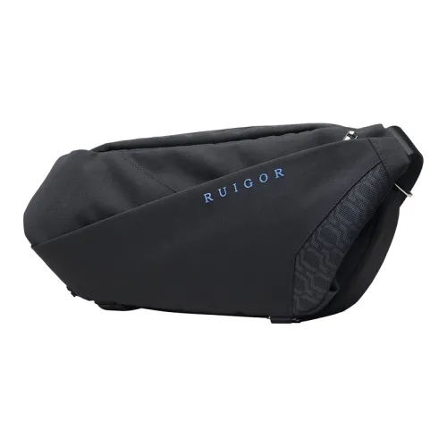 RUIGOR Ткань Курьерская сумка Sling Сумка Рюкзак Сумка через плечо Стандартная Унисекс Черный