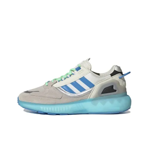 Adidas Originals Zx 5k Амортизаторы Устойчивые к истиранию Низкий Топ Повседневные Беговые кроссовки Унисекс Серый Синий