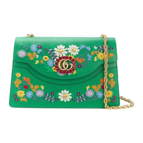 GUCCI Сумка через плечо из кожи женская зеленая