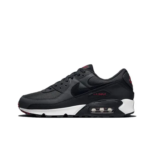 Nike Air Max 90 Low Топ Марафон Беговые кроссовки Мужской Черный Красный