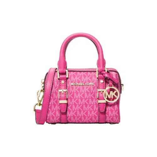 MICHAEL KORS Корова Кожа Boston Цилиндрическая Сумка Сумка Сумка через плечо Сумка через плечо Экстра Маленькая Женская Розовая Красная