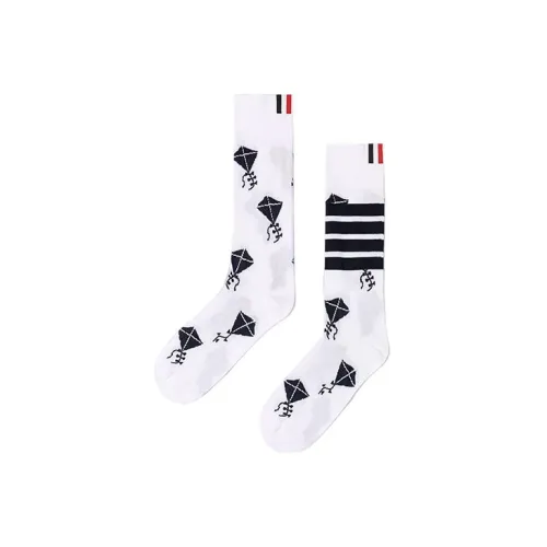 THOM BROWNE 1 шт Белые Женские Носки MID до икры