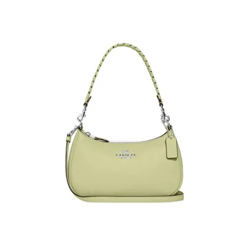 COACH Teri Коровья кожа Сумка Сумка через плечо Средняя Женская Лаймово-зеленый