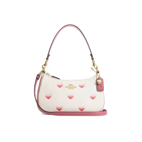 COACH Teri Корова Кожа Ручная Сумка Сумка через плечо Сумка на плечо Женская Белая
