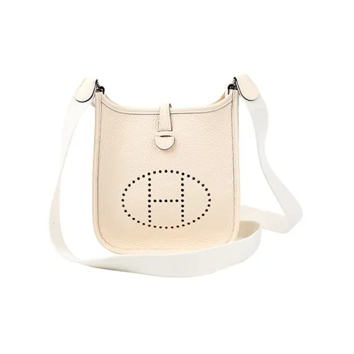 HERMES Evelyne Холст Плечевой ремень Clemence Коровья кожа Сумка через плечо Сумка на плечо Женская