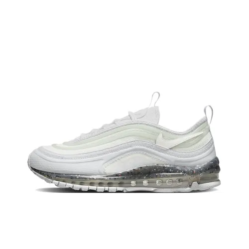 Nike Air Max 97 Устойчивый к истиранию Низкий Топ Повседневная Беговая Обувь Мужская Белая