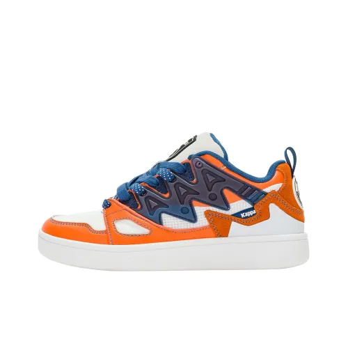 COPPOLELLA x KAPPA Устойчивые к истиранию Низкие Кроссовки для скейтбординга Унисекс Белый Оранжевый Синий