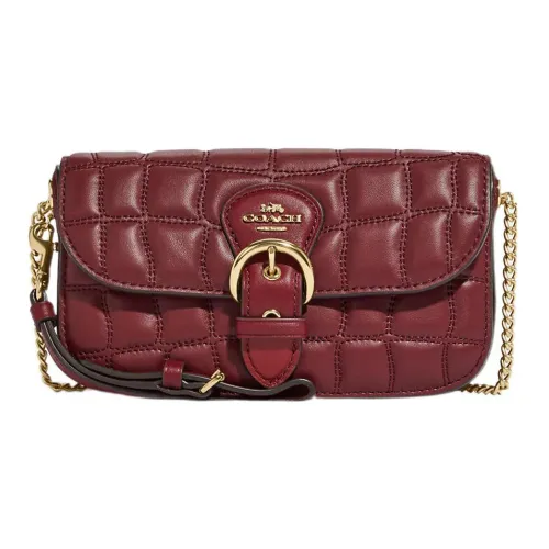 COACH Kleo Кожа Сумка через плечо Маленькая Женская Бургунди