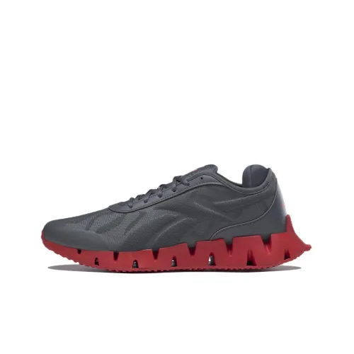 Reebok Zig Dynamica 3 Low Беговые кроссовки Топ Серый Красный