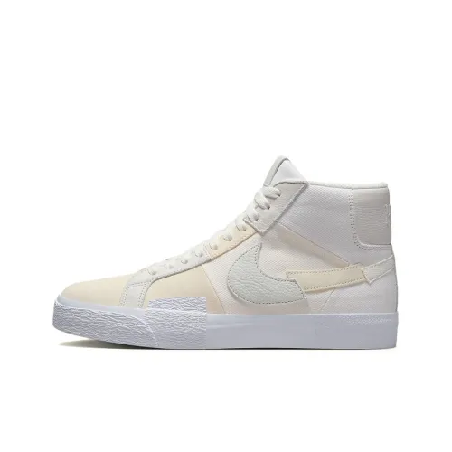 nike Blazer Edge Slip Resistant Abrasion Resistant Легкий MID Скейтбординг Кроссовки Мужские Белый Желтый