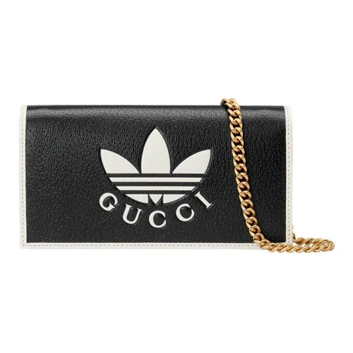 GUCCI Adidas Коллаборация Кожа Кошелек Стандартный Женские Черный