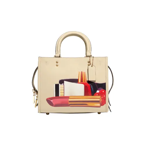 COACH Кожа Тоут Сумка Сумка для покупок Сумка Сумка через плечо Средний Женская Белая