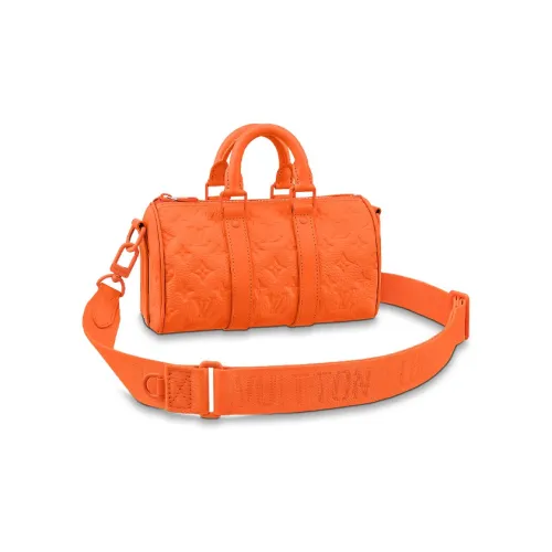 LOUIS VUITTON Keepall Коровья кожа Сумка через плечо Мужская Апельсин