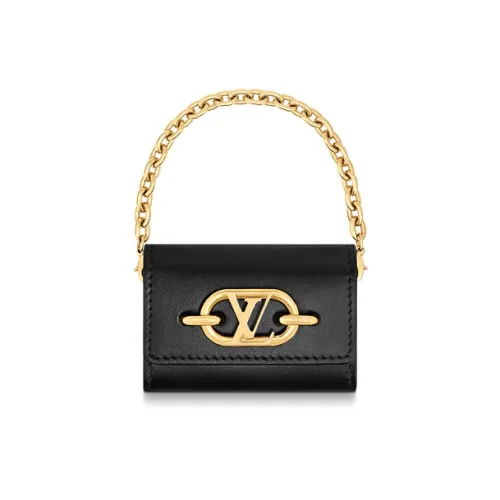 LOUIS VUITTON CHAIN LINKS Чехол для наушников из кожи унисекс черный