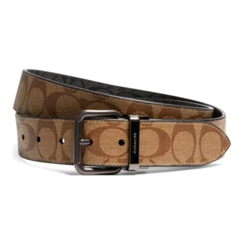 COACH Canvas Кожаные ремни Мужской Ширина корпуса 3,8 см