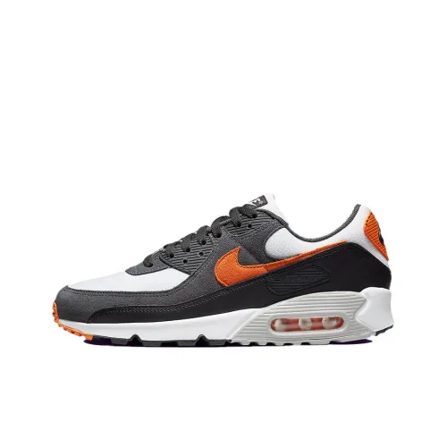 Nike Air Max 90 Low Топ Беговые кроссовки Мужские Черные и Оранжевые