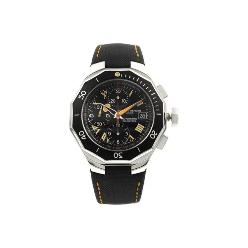 Baume Mercier Автоматический Механический Механизм Мужские Часы Часы 43 мм Черный Циферблат Корпус из Нержавеющей Стали Ремешок из Холста