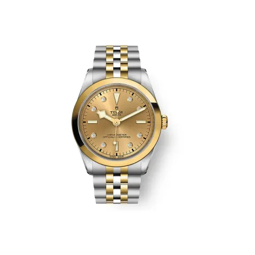 TUDOR BLACK BAY Collection Автоматический Механический Механизм Унисекс Часы 36 мм Золотой Циферблат Матовый Стальной Ремешок M79643 0008