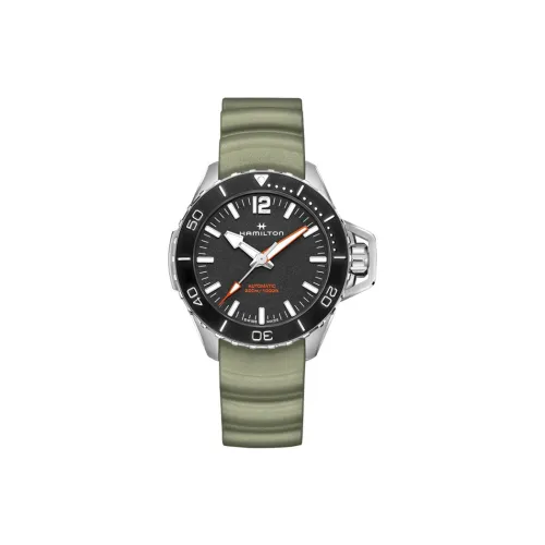 HAMILTON Автоматический Механический Механизм Мужские Часы Khaki Navy Collection 46 мм Черные