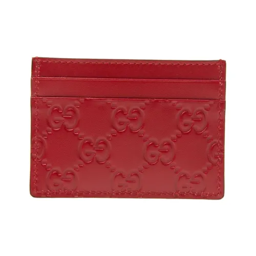 GUCCI Телячья кожа Держатель для карт Держатель для карт Женский Красный