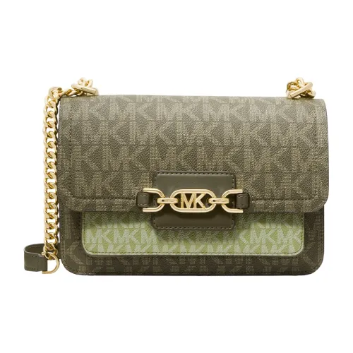 MICHAEL KORS Heather Artificial Leather Crossbody Bag Large Women's Olive Green MICHAEL KORS Вереск Искусственная кожа Сумка через плечо Большая Женская Оливково-зеленая
