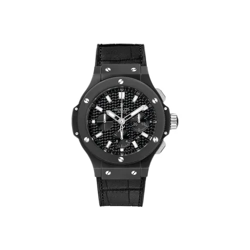 HUBLOT Автоматический Механический Часы Мужские 44 мм Черный Циферблат Керамические Корпус Часы Резиновый Кожаный Ремешок