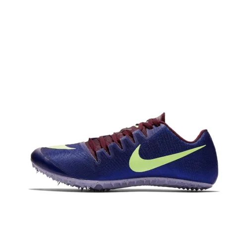 Nike Zoom JA Fly 3 Амортизаторы Slip-resistant Abrasion-resistant Низкий топ Спринт Беговые кроссовки Мужские Синий Зеленый