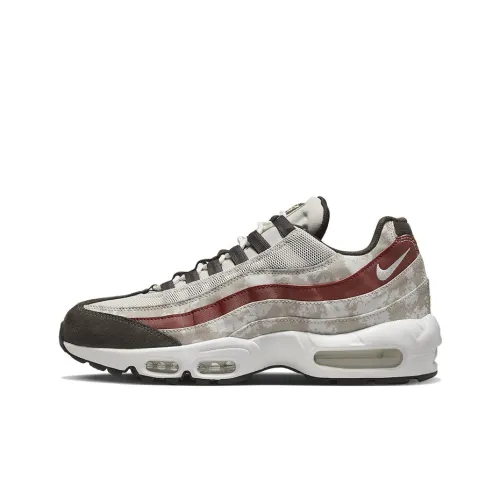 Nike Air Max 95 Low Беговые кроссовки Мужские Белый Коричневый Красный Винтаж