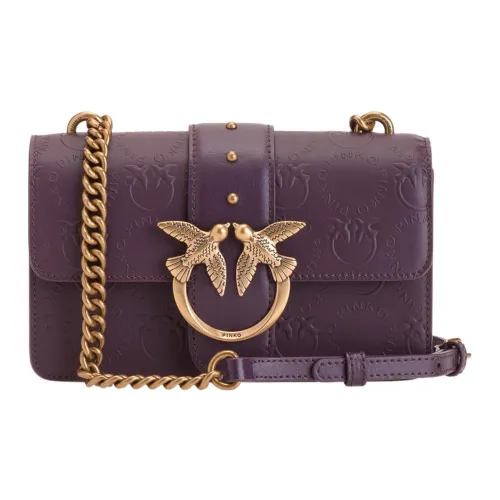 PINKO Коровья кожа Bird Сумка Swallow Сумка Сумка через плечо Мини Женская Фиолетовая