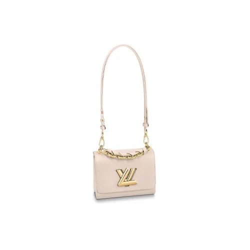 LOUIS VUITTON Twist с рельефом ÉPI Коровья кожа Сумка через плечо Маленькая Женская Светло-розовая