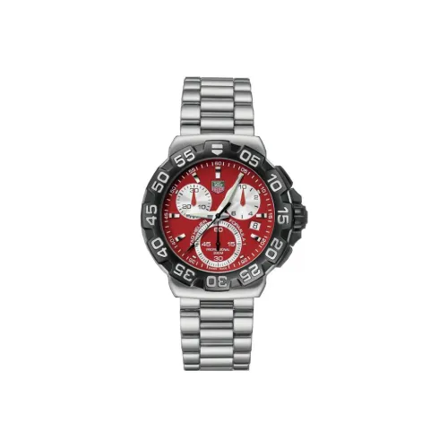 TAG HEUER F1 Collection Кварцевый механизм Мужские часы Красный циферблат Часы Корпус из нержавеющей стали Ремешок из нержавеющей стали