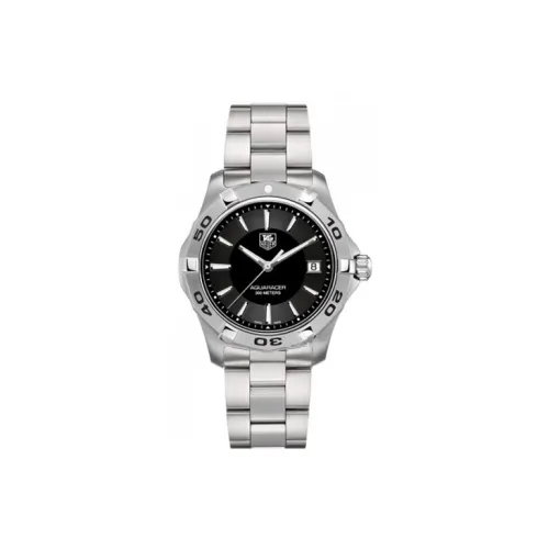 TAG HEUER Aquaracer Collection Кварцевый механизм Мужские часы 38,4 мм Серебристый циферблат