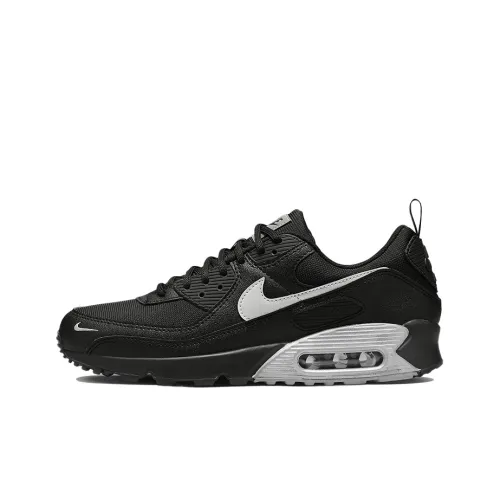 Nike Air Max 90 Low Топ Беговые кроссовки Мужской Черный белый