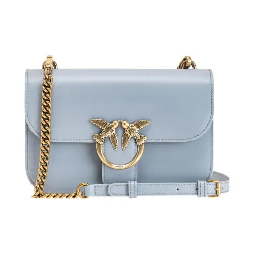 PINKO Сумка через плечо из коровьей кожи маленькая женская синяя