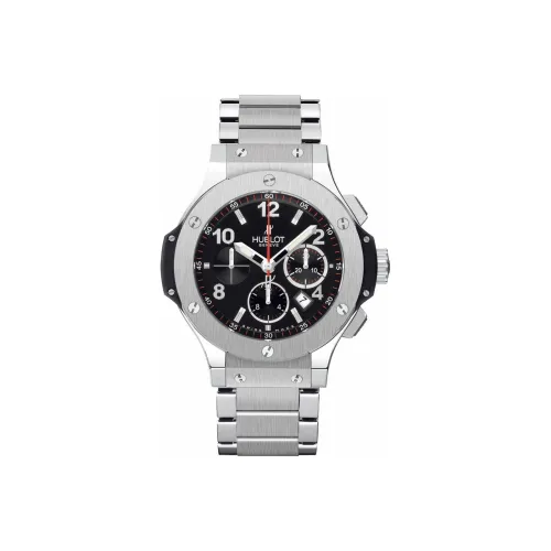 HUBLOT Автоматический Механический Часы Мужские 44 мм Черный Циферблат Корпус из Нержавеющей Стали Ремешок из Нержавеющей Стали