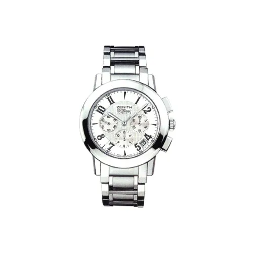 ZENITH Автоматический Механический Часы Мужские Часы 40 мм Серебристый Циферблат Ремешок из Нержавеющей Стали 02,0451.400 02