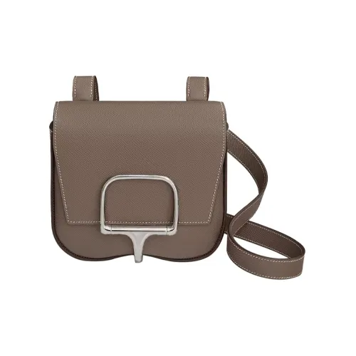 HERMES Epsom Телячья кожа Сумка через плечо Мини Женская 18 этуп слоново-серый