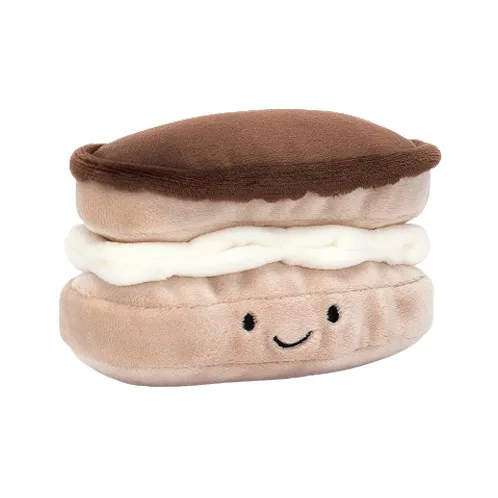 JELLYCAT Fun Food Collection Французский Молния Кремовый Куклы Плюшевая кукла 7 см Высота в сидячем положении