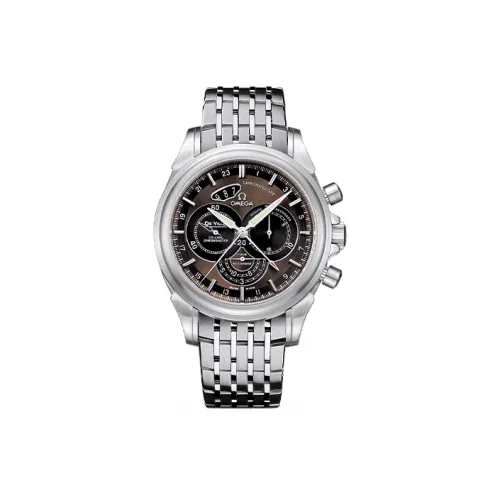 OMEGA Disc Fly Collection Автоматический Механический Часы Мужские 44 мм Кофейный Циферблат Часы