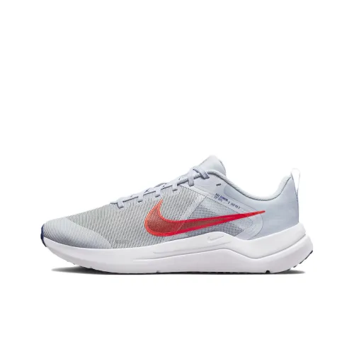 Nike Shock Absorbers Slip-Resistant Abrasion-Resistant Low-Top Беговые кроссовки Мужские Серый Красный