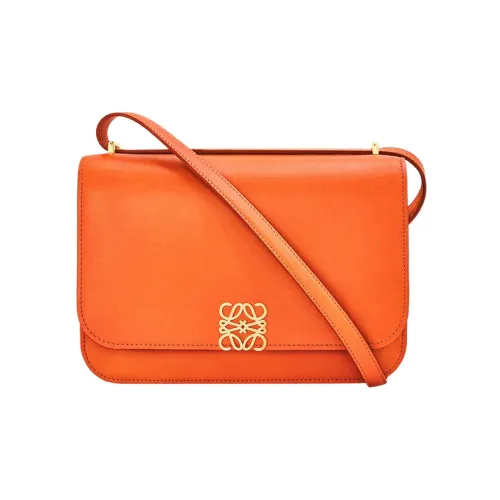 LOEWE Goya Телячья кожа Сумка через плечо Средняя Женская Апельсин