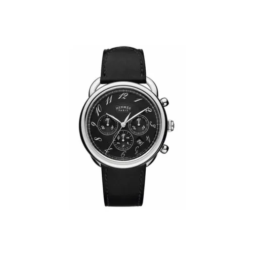 HERMES Автоматический Механический Часы Мужские Arceau 43 мм Черные