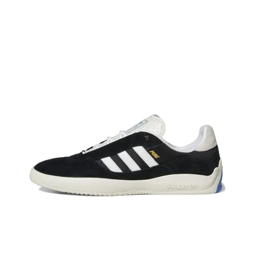 Adidas Originals Puig Slip Resistant Abrasion Resistant Low Топ Скейтборд Кроссовки Унисекс Черный Белый