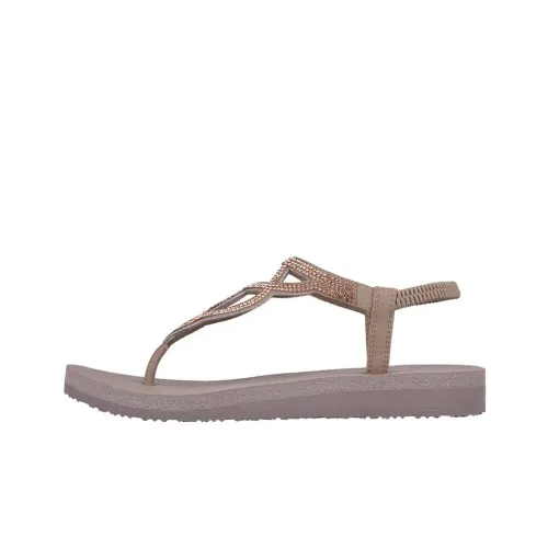 Skechers Meditation One Ремешок Сандалии Женские Коричневый