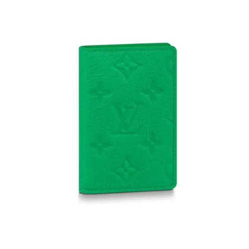 LOUIS VUITTON Pocket Organizer Кожа Кошелек Стандартный Мужской Зеленый