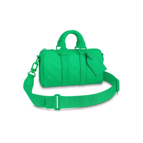 LOUIS VUITTON Keepall Коровья кожа Сумка через плечо Сумка через плечо Мини Мужская Мятно-зеленая