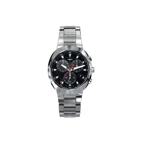 RADO Inaugural Series Кварцевый механизм Мужские часы Циферблат 42 мм Черный Керамика Корпус часов Нержавеющая сталь Ремешок