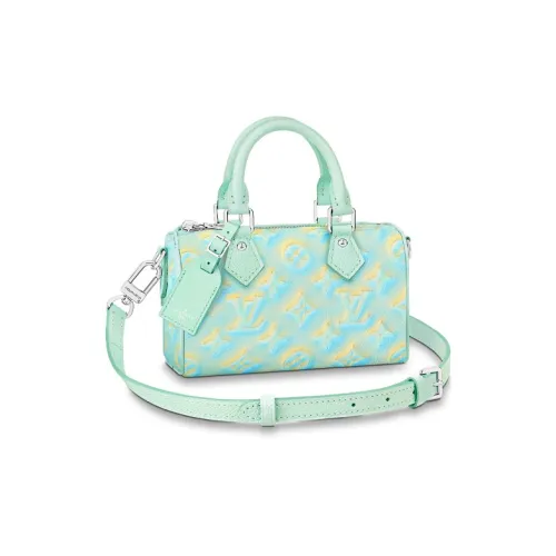 LOUIS VUITTON Speedy Коровья кожа Подушка Сумка Сумка через плечо Сумка через плечо Мини Женская Зеленая