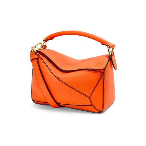 LOEWE Пазл Классический Телячья кожа Геометрический Пазл Сумка Сумка через плечо Сумка Маленькая Женская Апельсин
